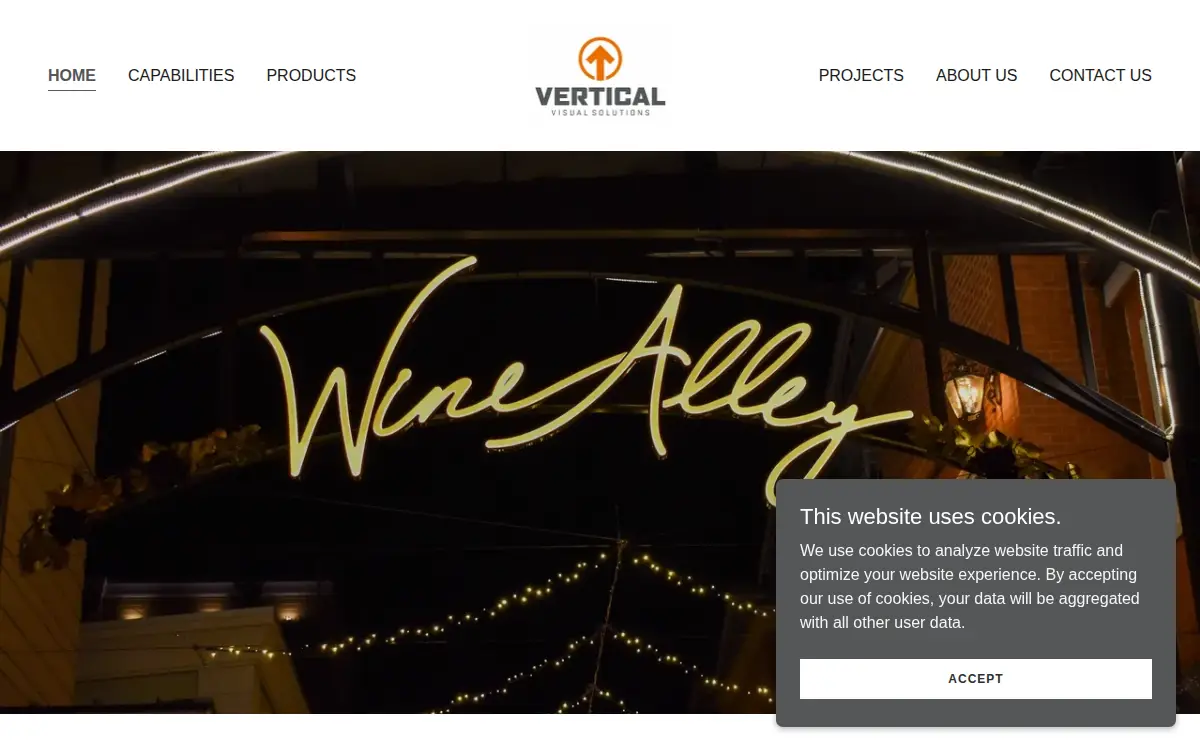 Homepage of Vertical Vs, INC