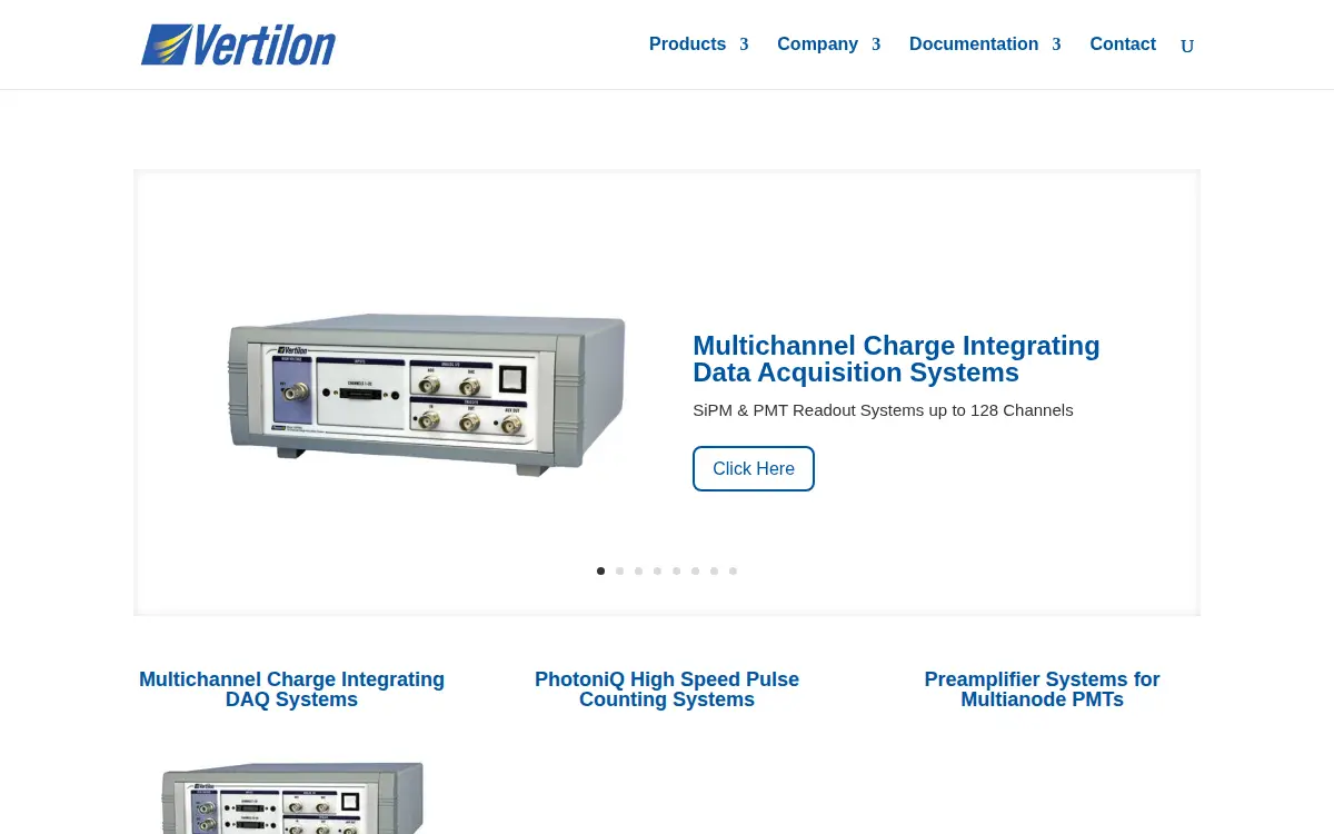 Homepage of Vertilon Corporation