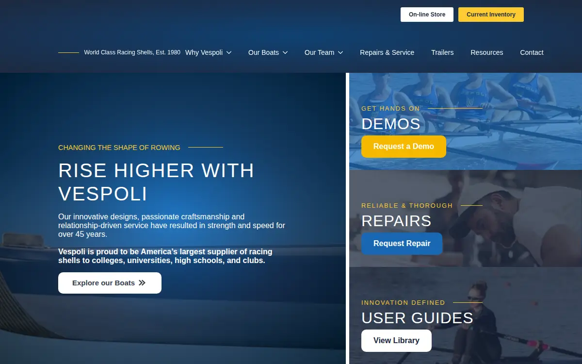 Homepage of Vespoli Usa, INC