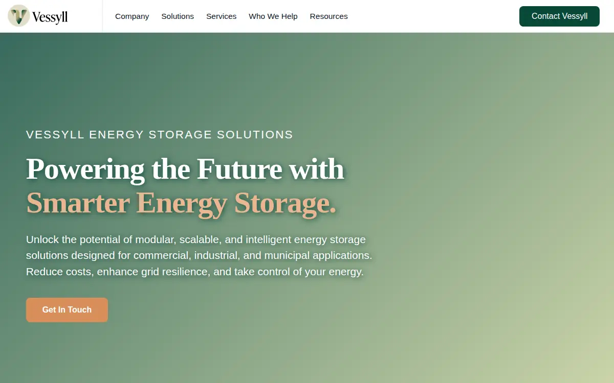 Homepage of Vessyll LLC
