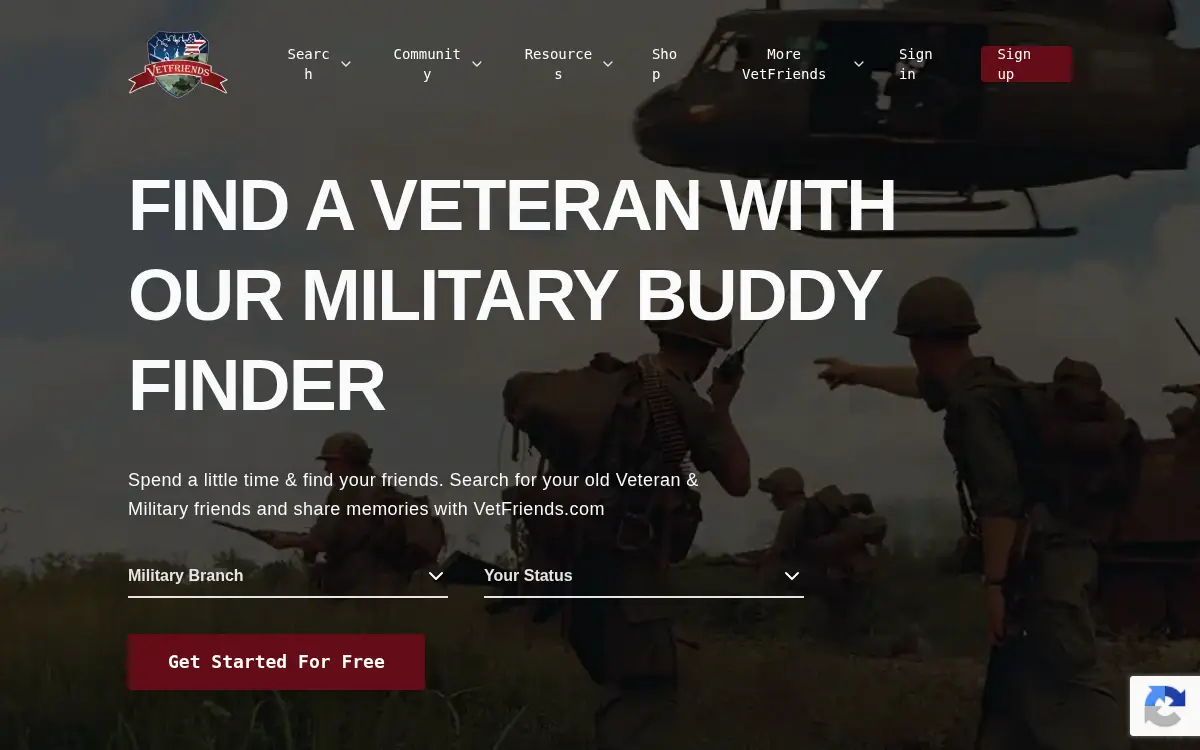 Homepage of Vetfriends.com, LLC