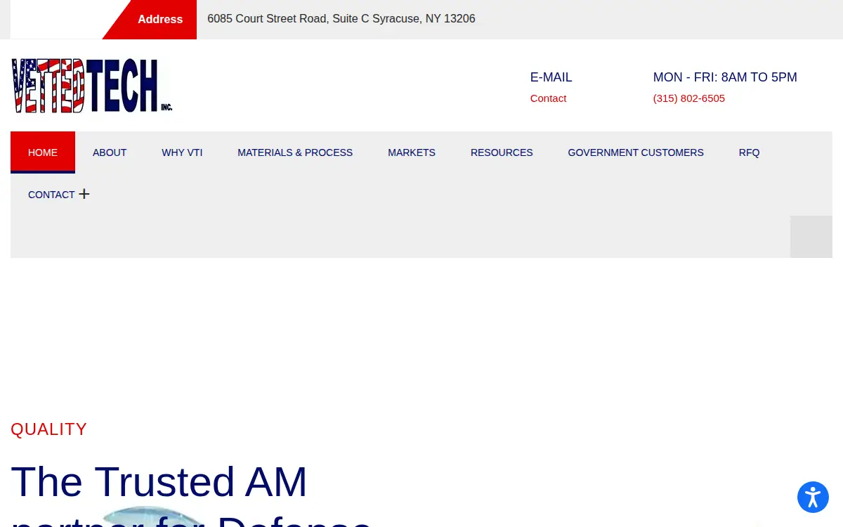 Homepage of Vetted Tech INC