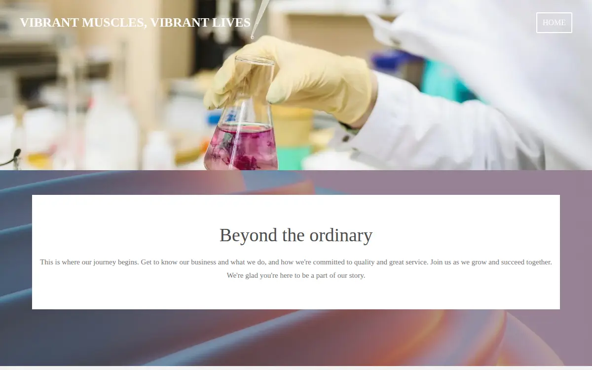 Homepage of Vibrant, LLC