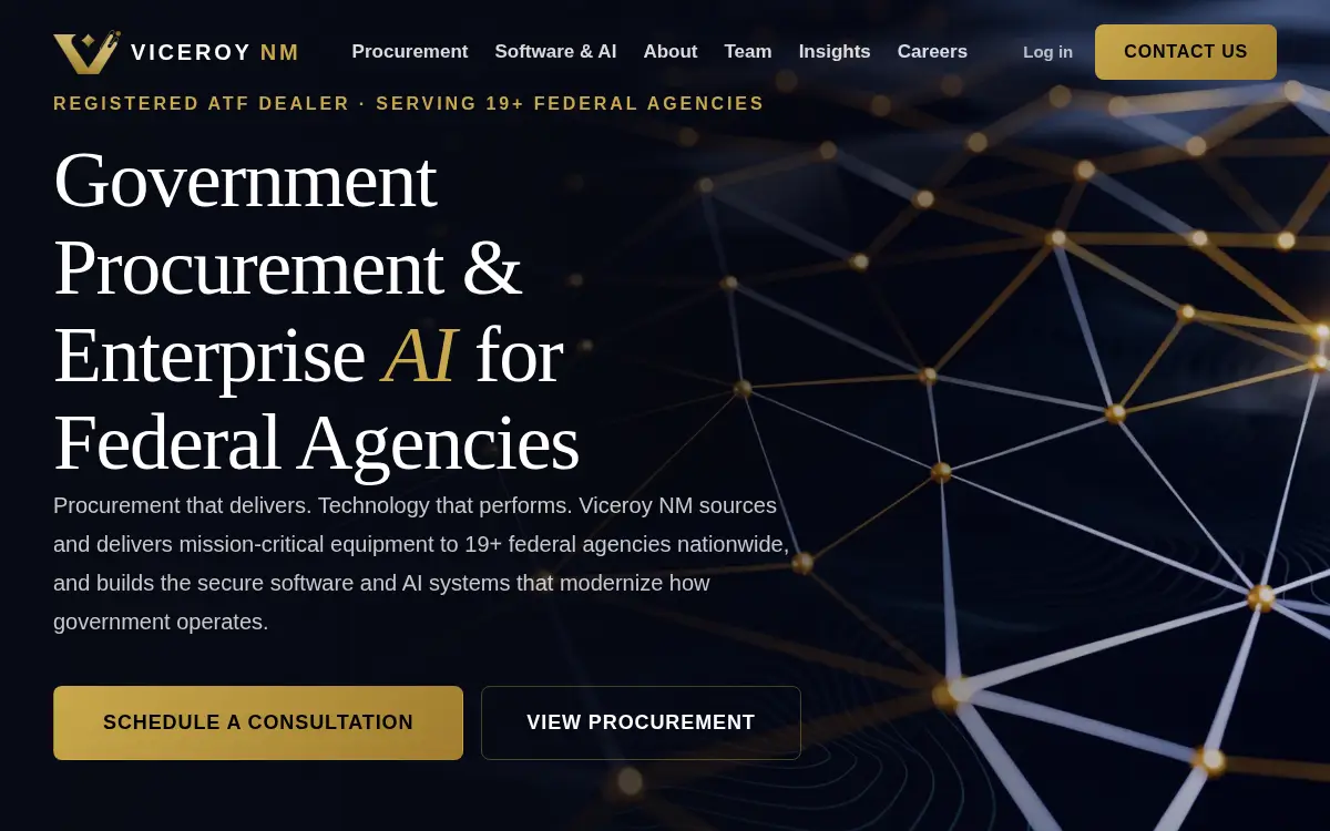 Homepage of Viceroy LLC