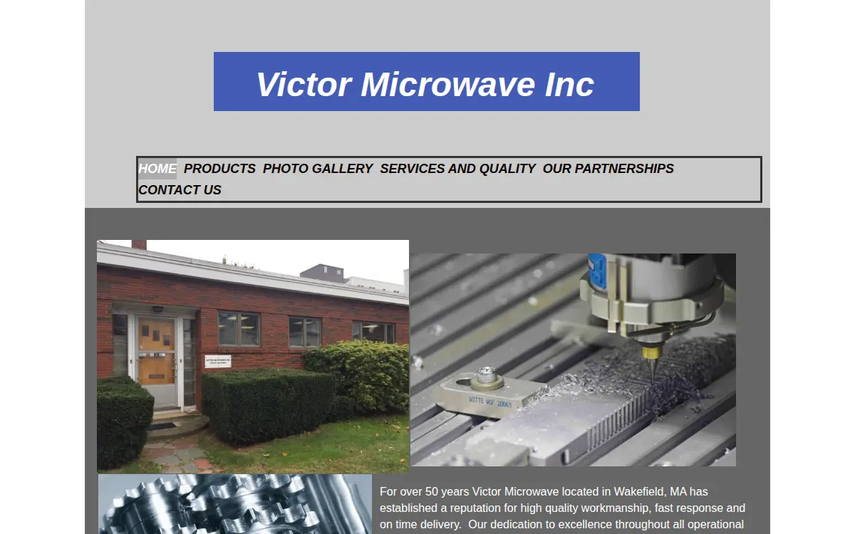Homepage of Victor Microwave, INC