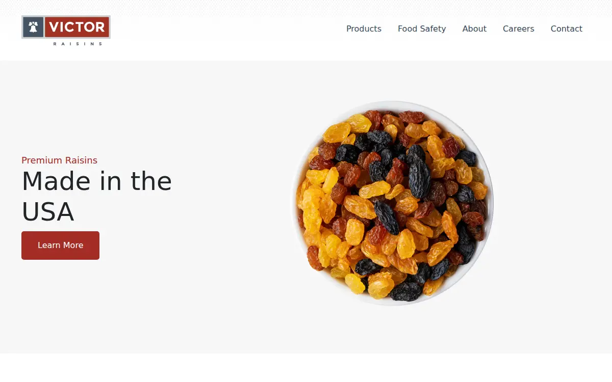 Homepage of Victor Packing, INC.