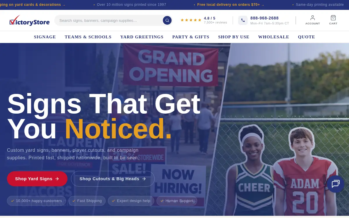 Homepage of Victorystore.com, INC