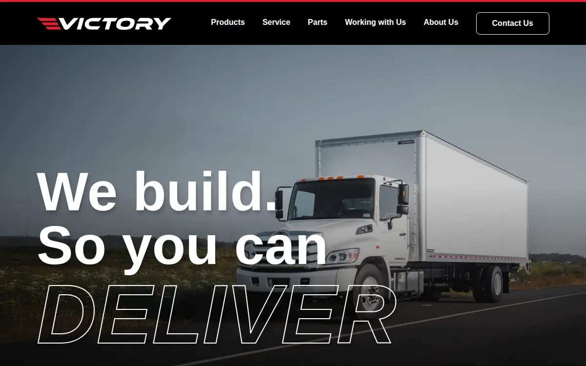 Homepage of Victory Truck Body INC