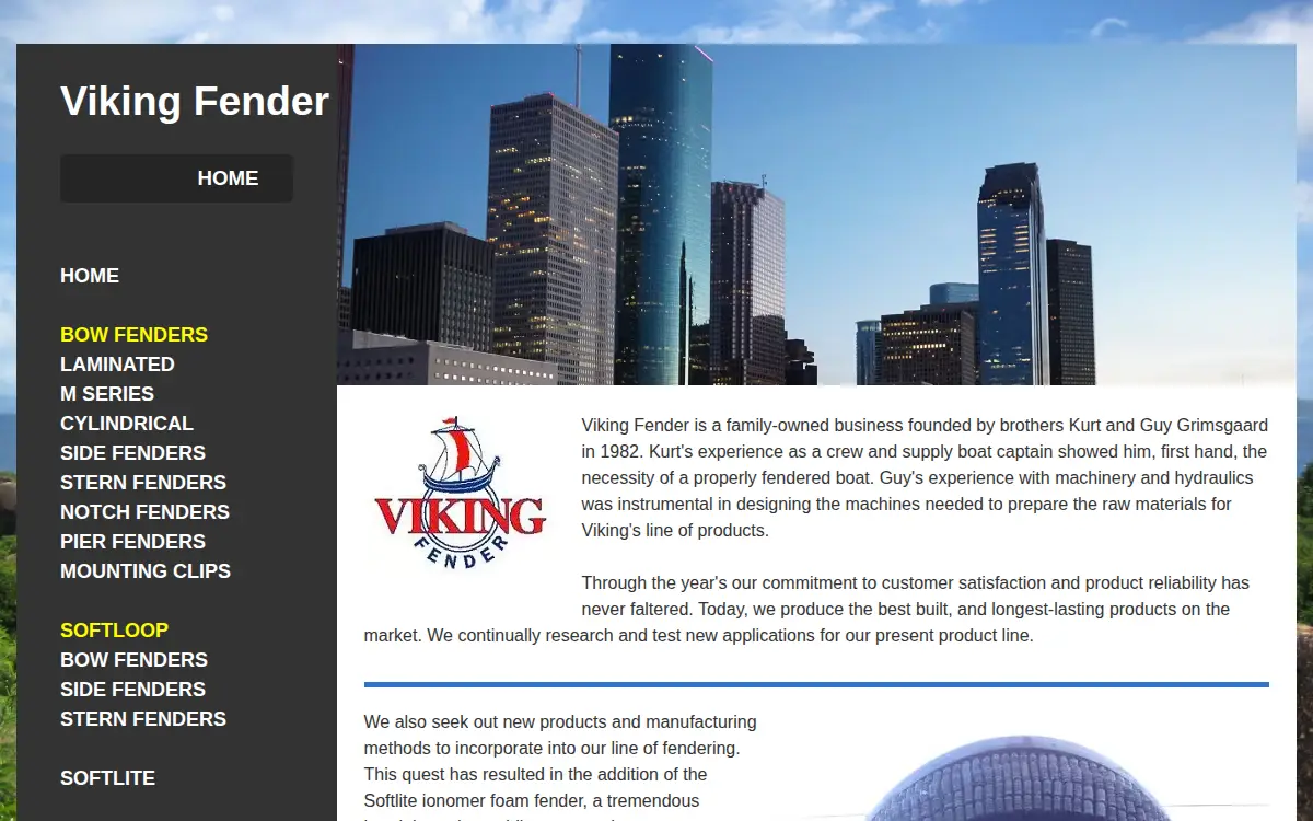 Homepage of Viking Marine South INC