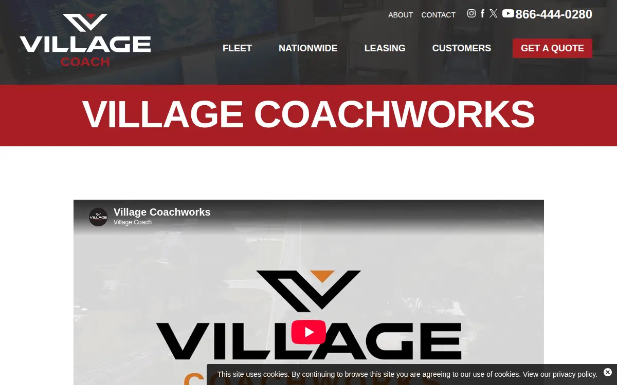 Homepage of Village Coachworks, LLC