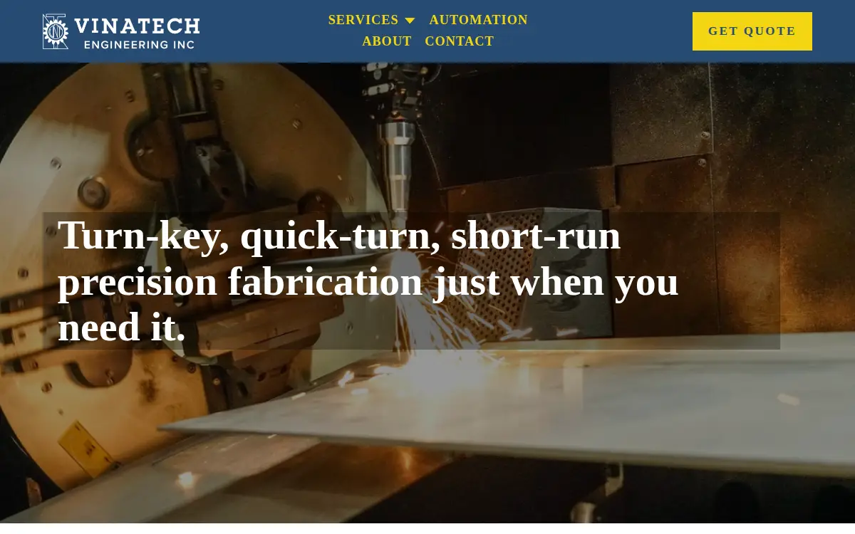 Homepage of Vinatech Engineering, INC.