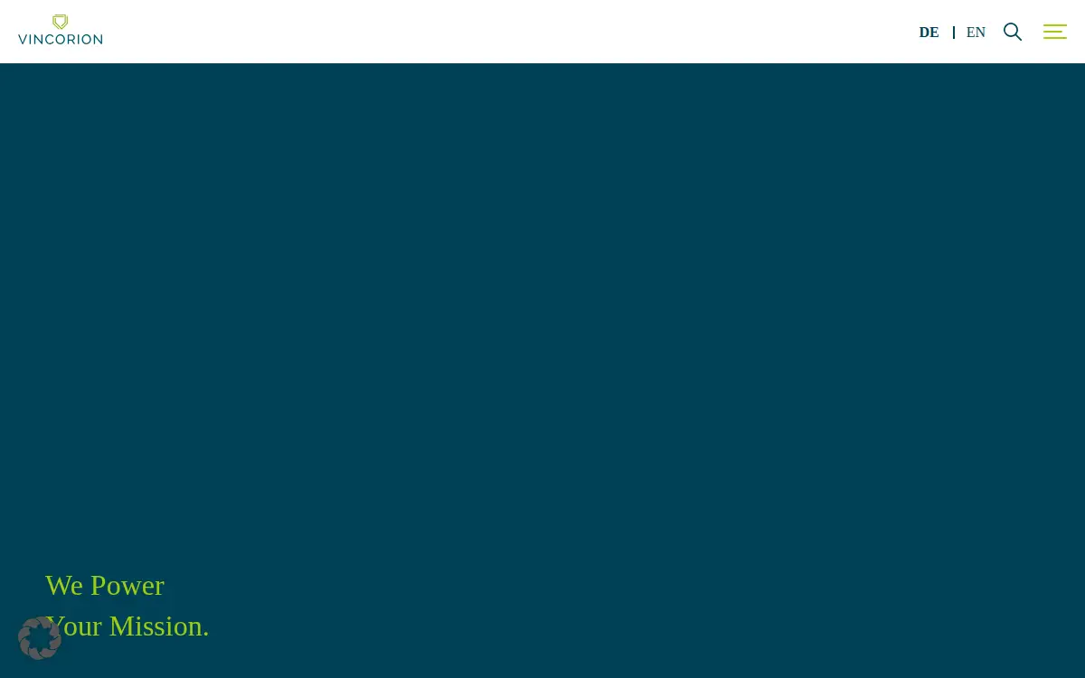 Homepage of Vincorion LLC