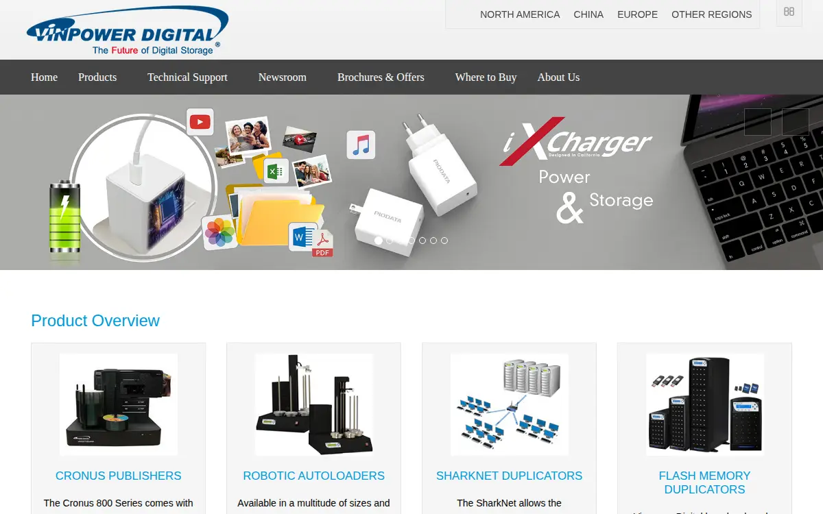 Homepage of Vinpower, INC.