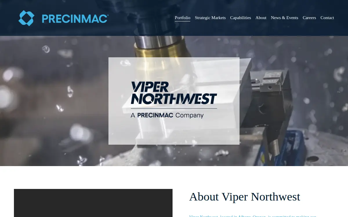 Homepage of Viper Northwest, INC