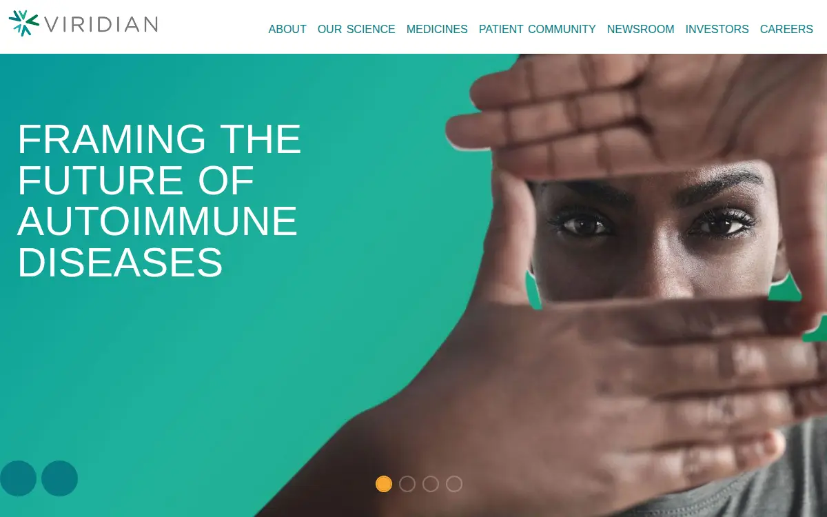 Homepage of Viridian Therapeutics, INC.