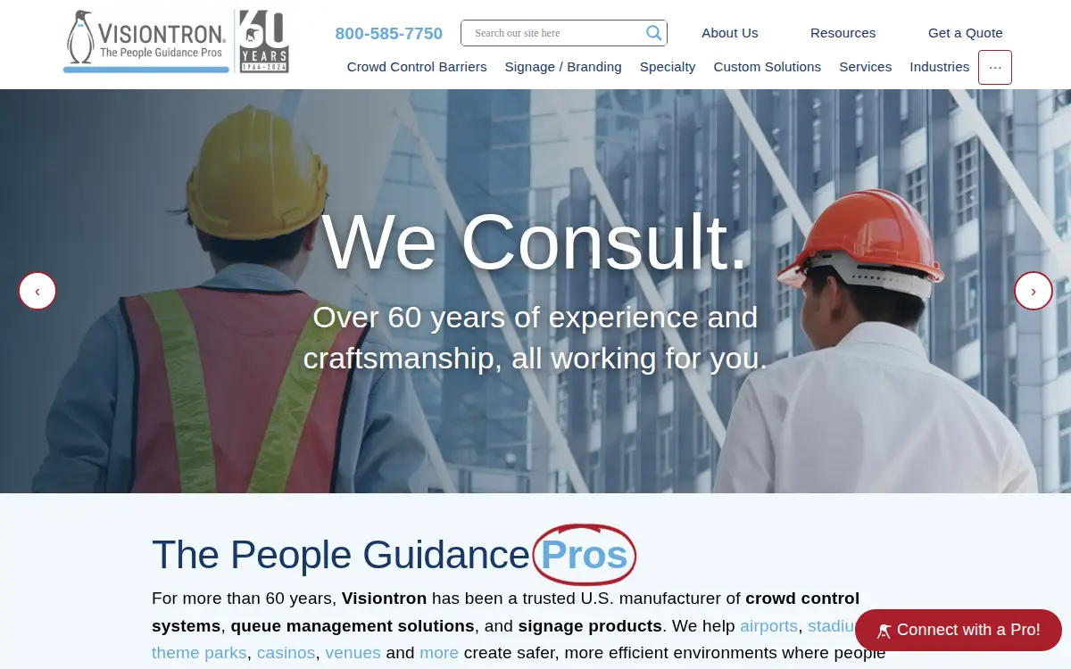 Homepage of Visiontron CORP