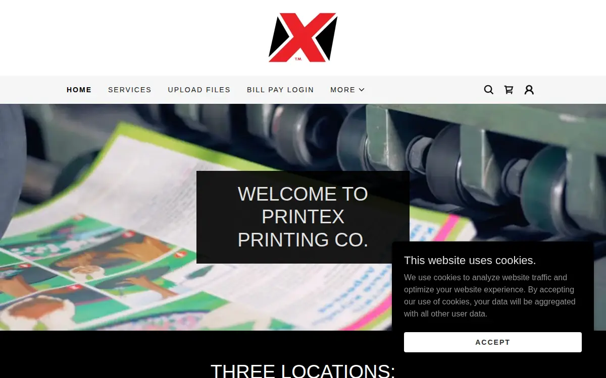 Homepage of Printex, Incoporated