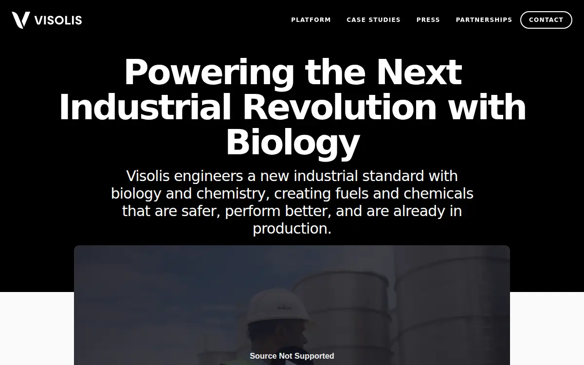Homepage of Visolis, INC