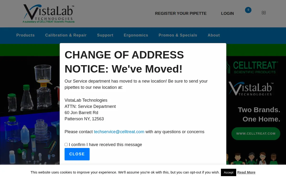 Homepage of Vistalab Technologies LLC
