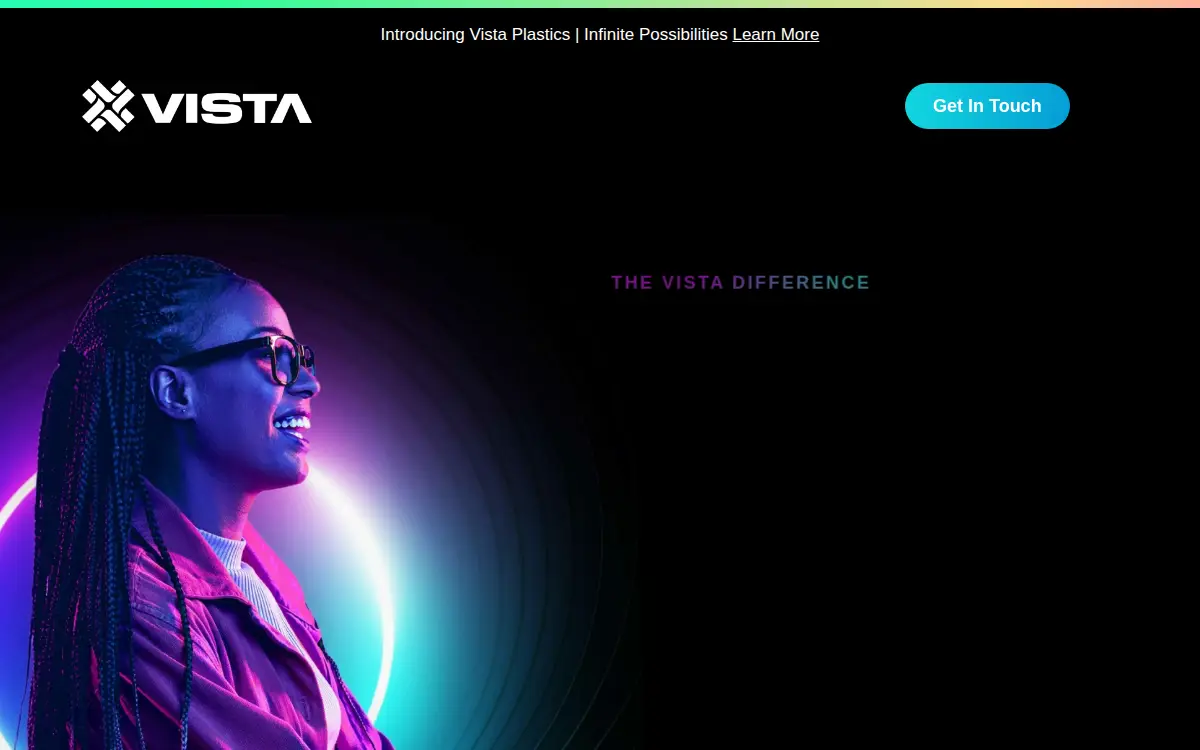 Homepage of Vista Manufacturing, INC