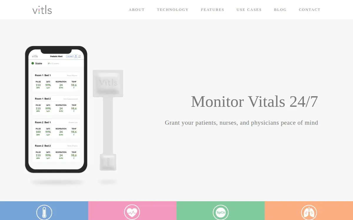 Homepage of Vitls INC.