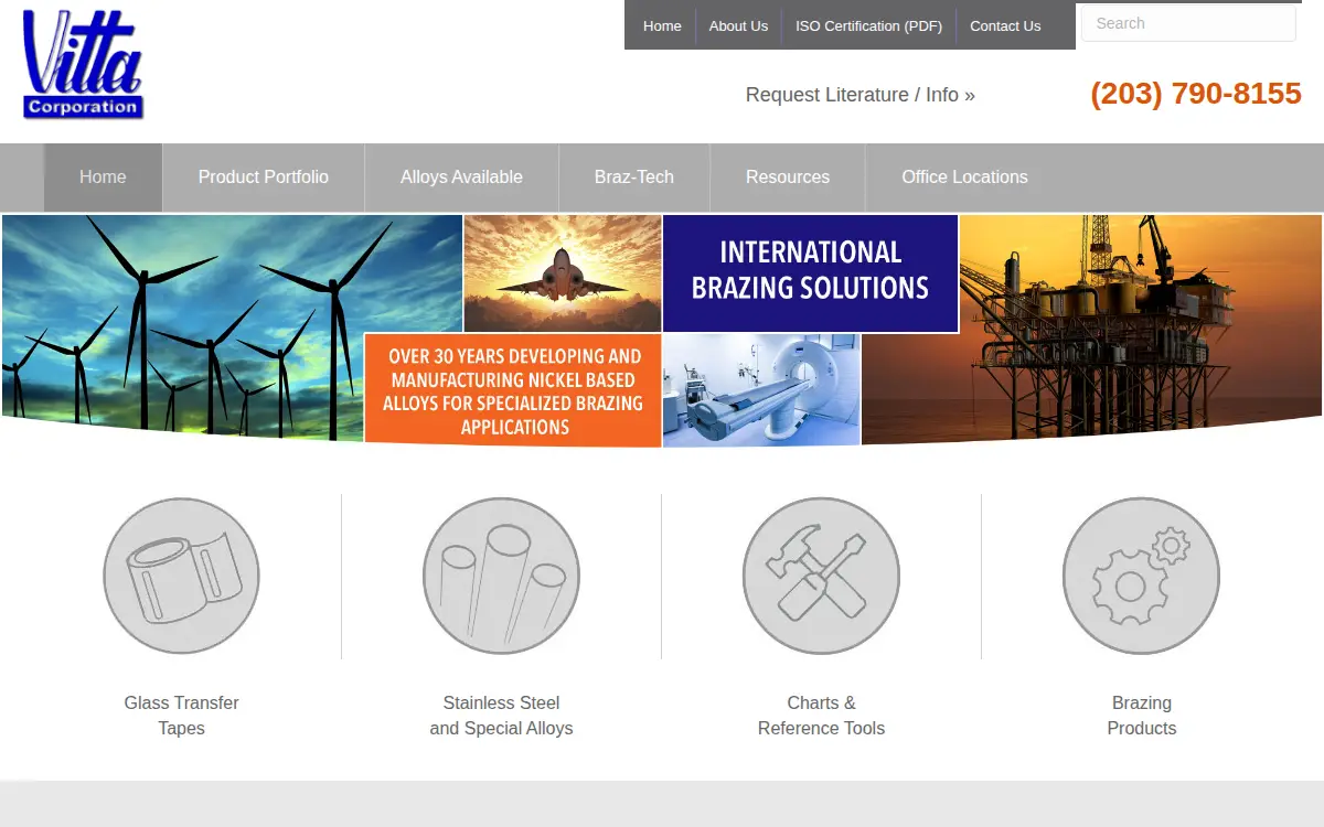 Homepage of Vitta CORP