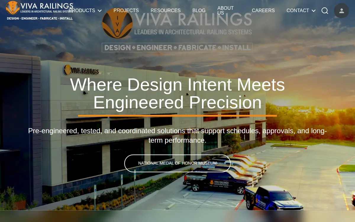 Homepage of Viva Railings, L.l.c.