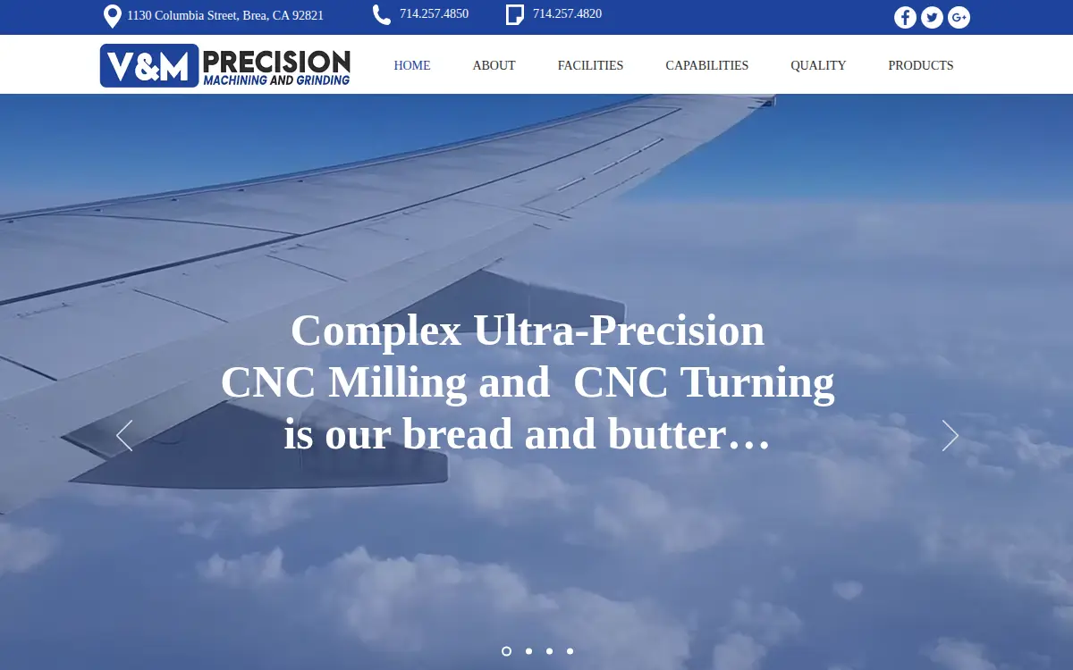 Homepage of Aop Precision Products LLC