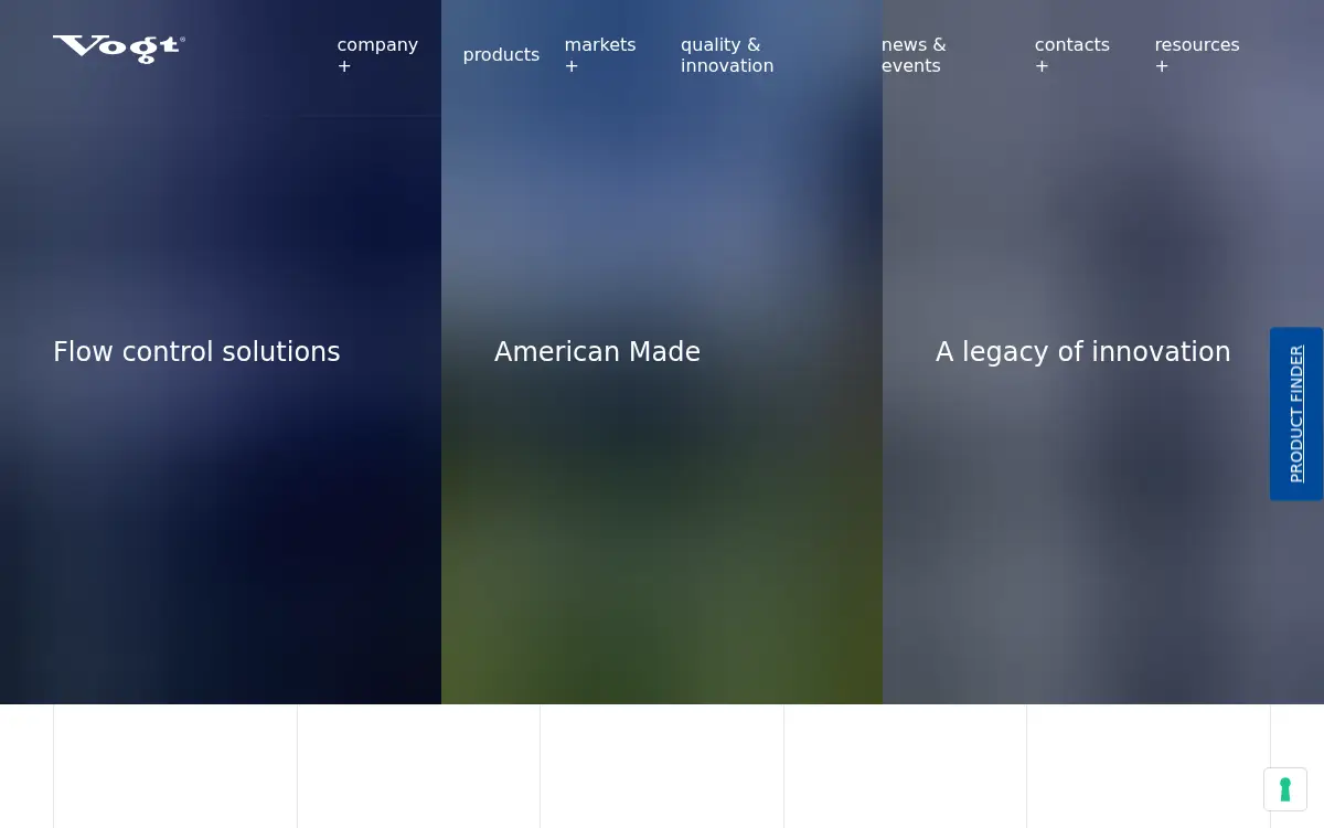 Homepage of Vogt Valves, INC.