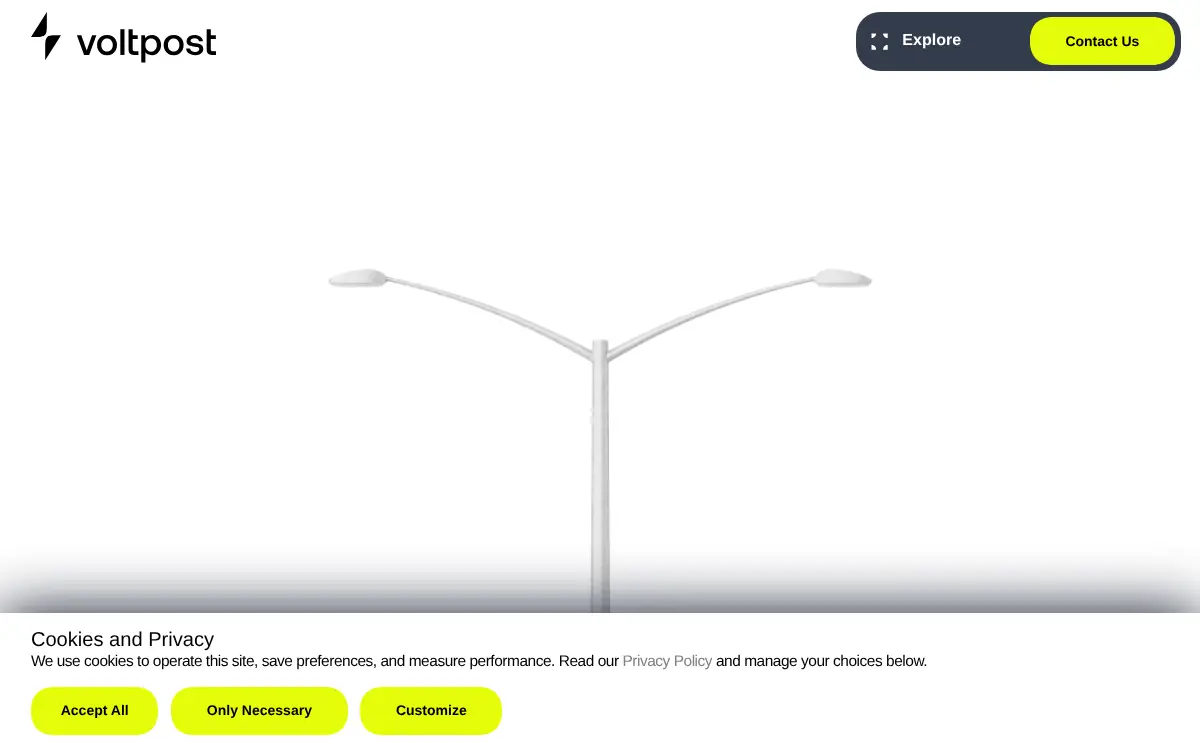 Homepage of Voltpost, INC.
