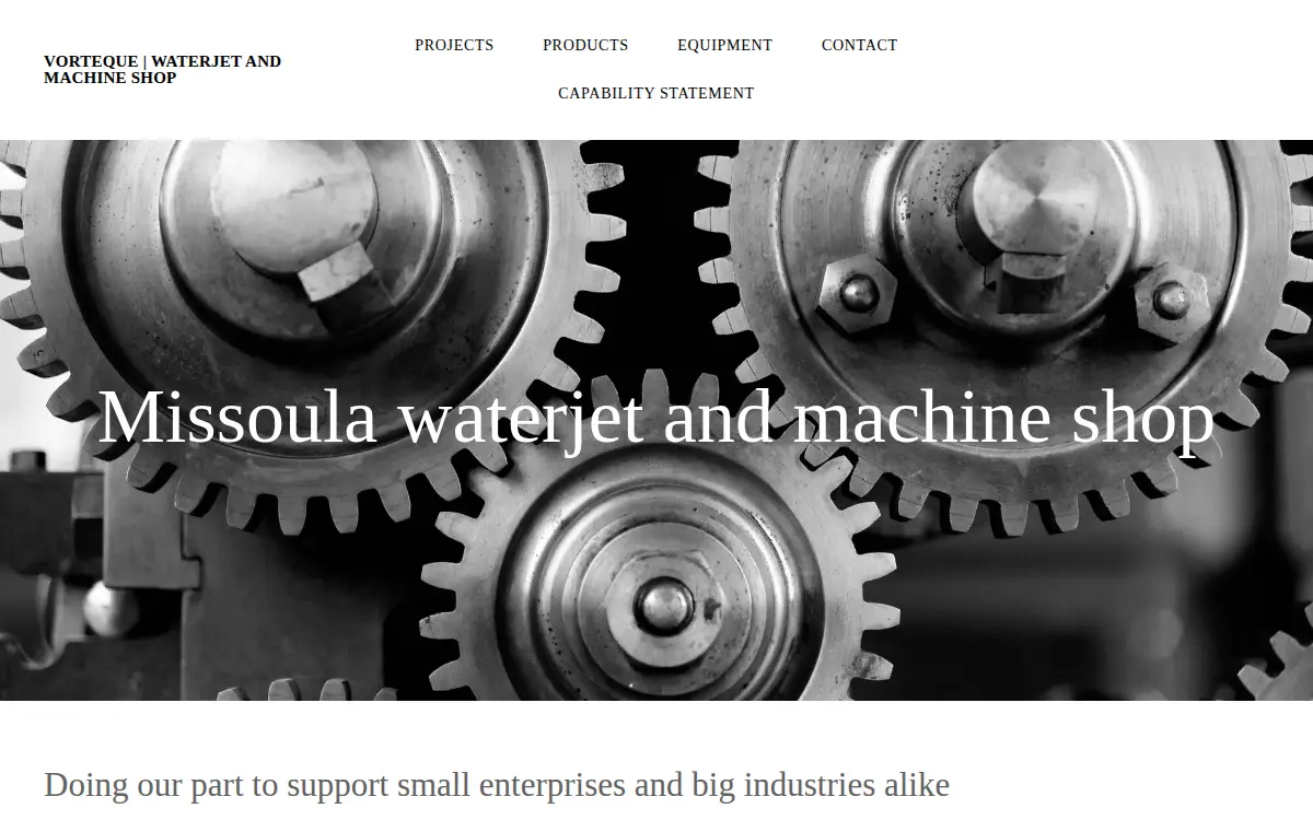Homepage of Vorteque, LLC
