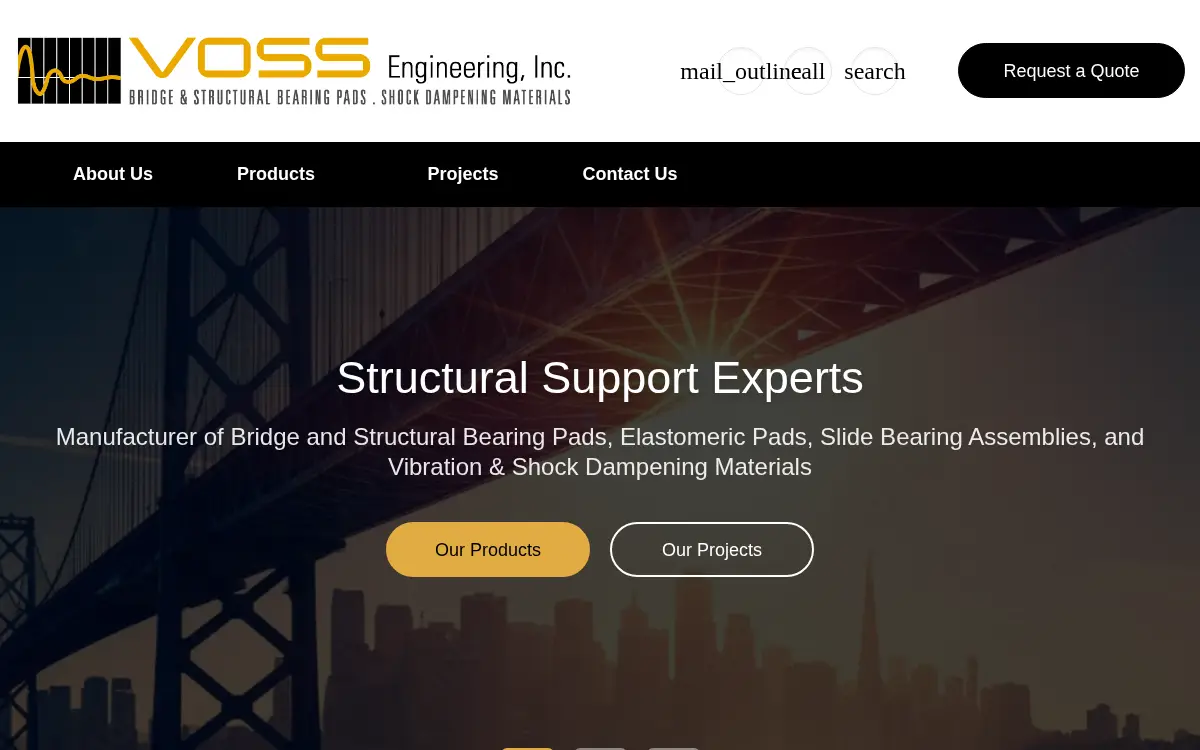 Homepage of Voss Engineering INC