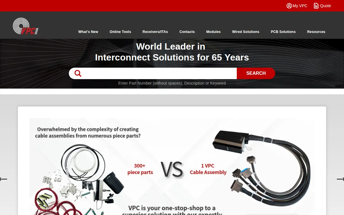 Homepage of Virginia Panel Corporation