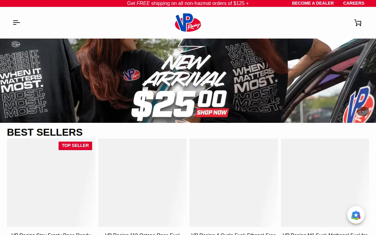 Homepage of Vp Racing Fuels, INC.