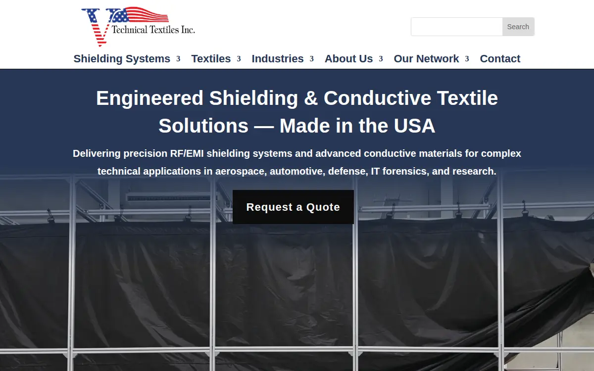 Homepage of V Technical Textiles INC