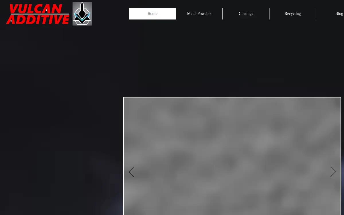 Homepage of Vulcan Additive LLC