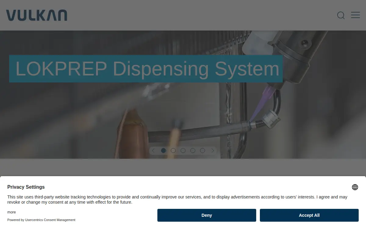 Homepage of American Vulkan Corporation