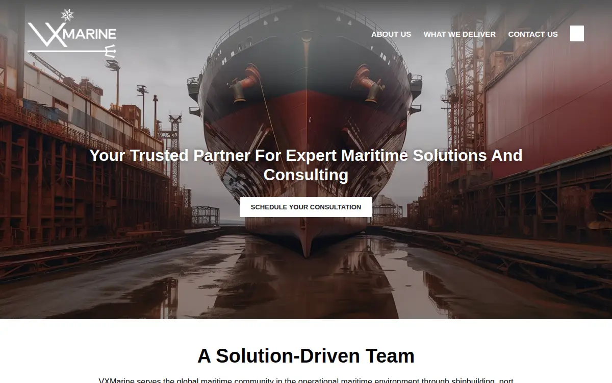 Homepage of Vxmarine LLC