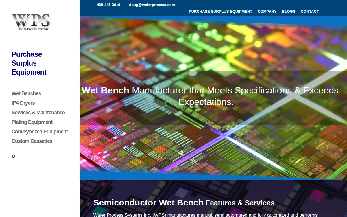 Homepage of Wafer Process Systems INC
