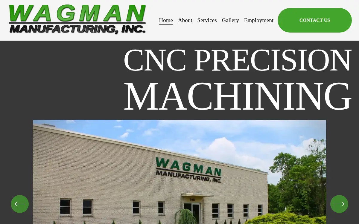 Homepage of Wagman Manufacturing, INC.