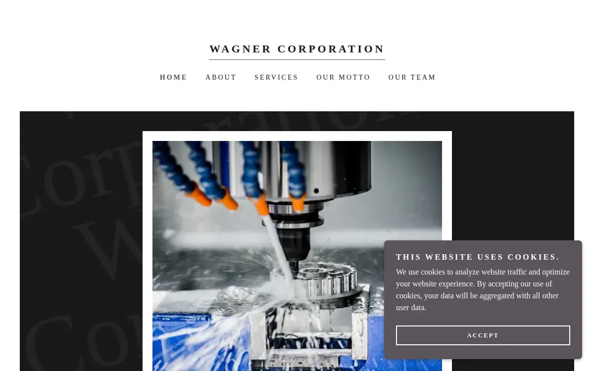 Homepage of Wagner Corporation