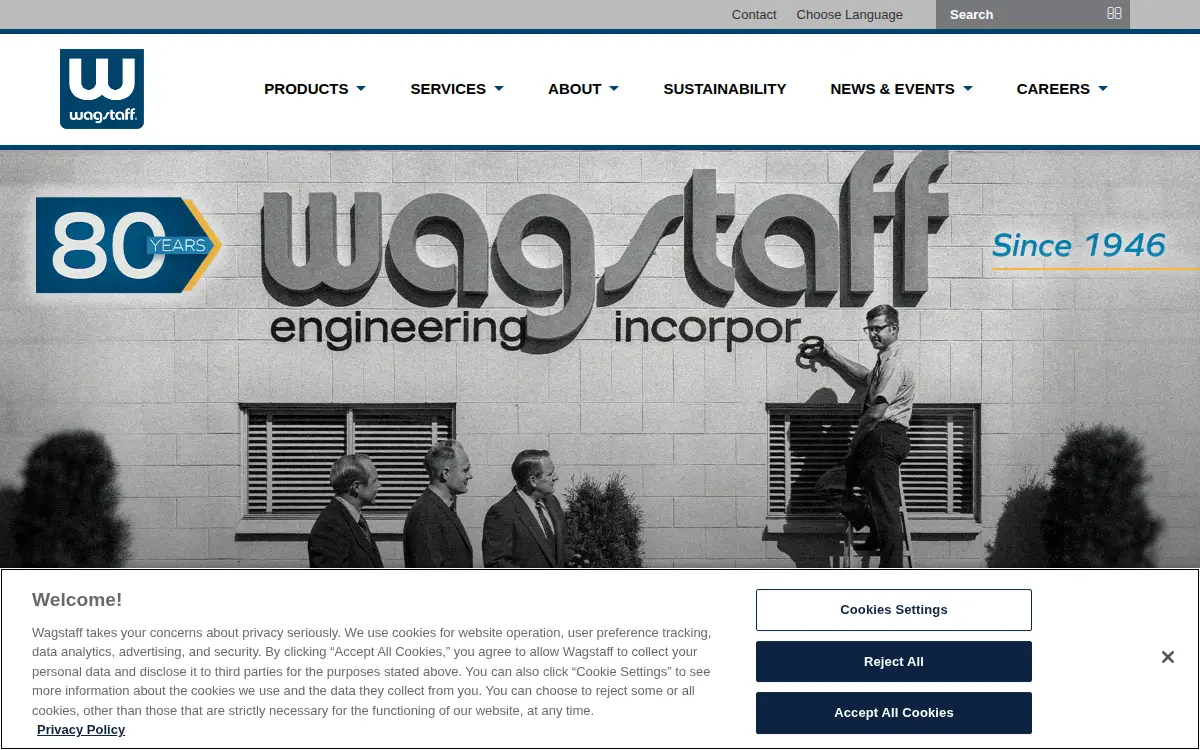Homepage of Wagstaff INC