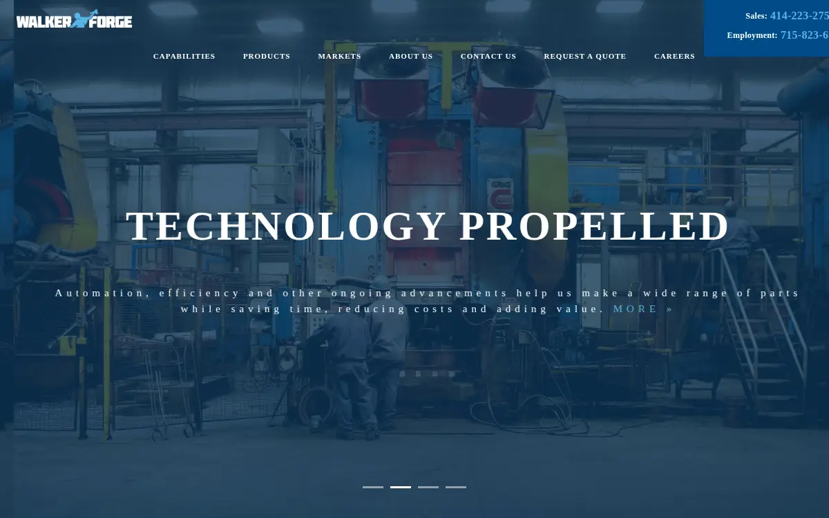 Homepage of Walker Forge, INC.