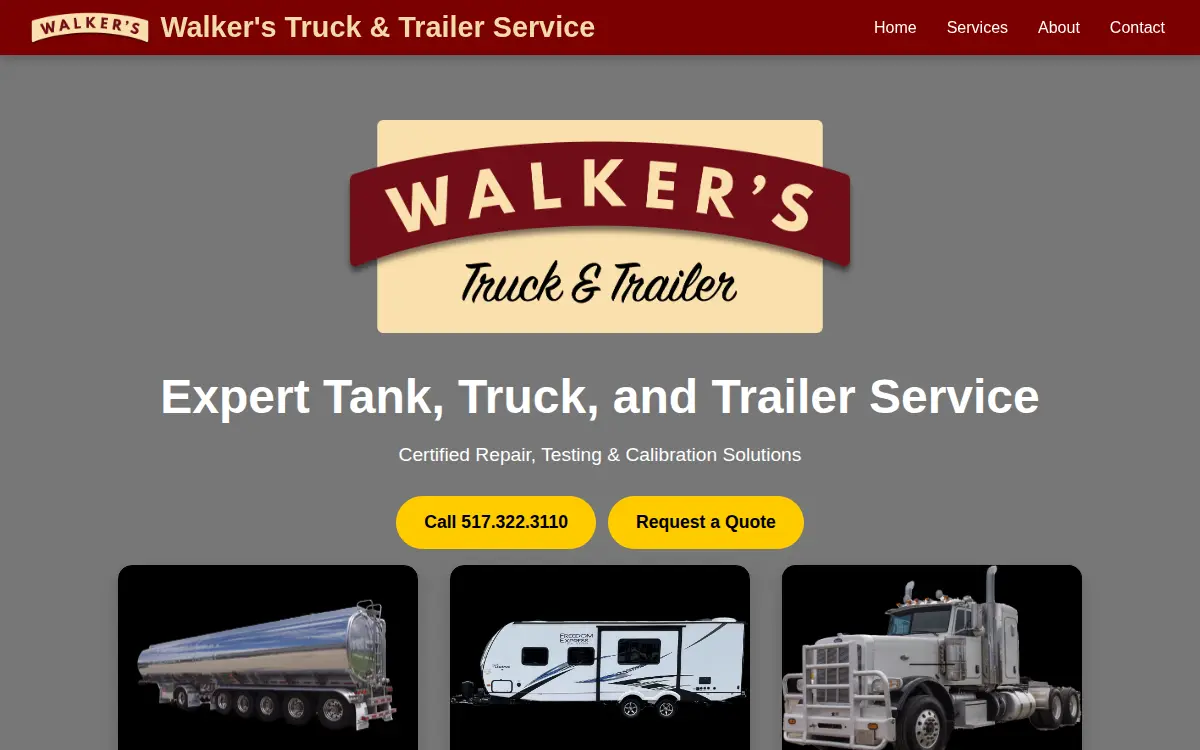 Homepage of Grand River Tank, LLC