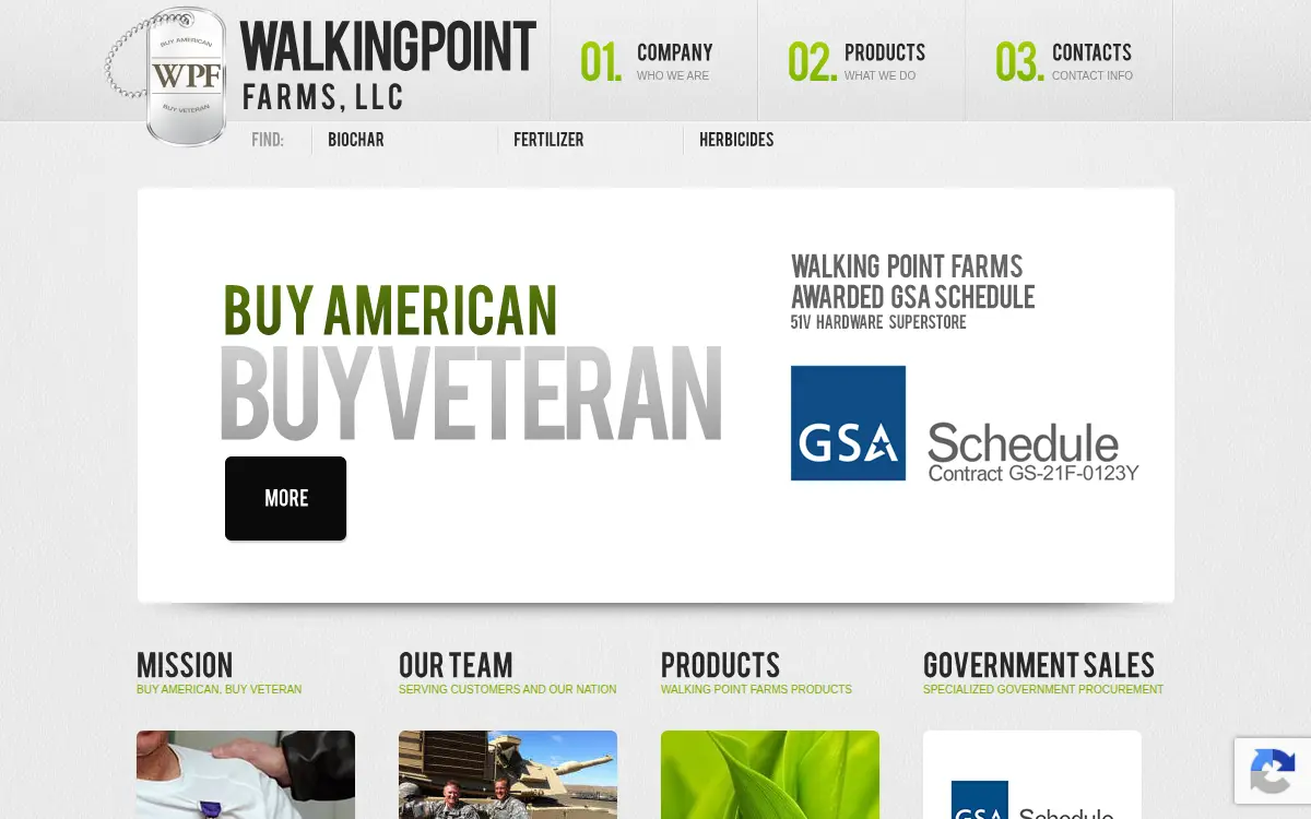 Homepage of Walking Point Farms LLC