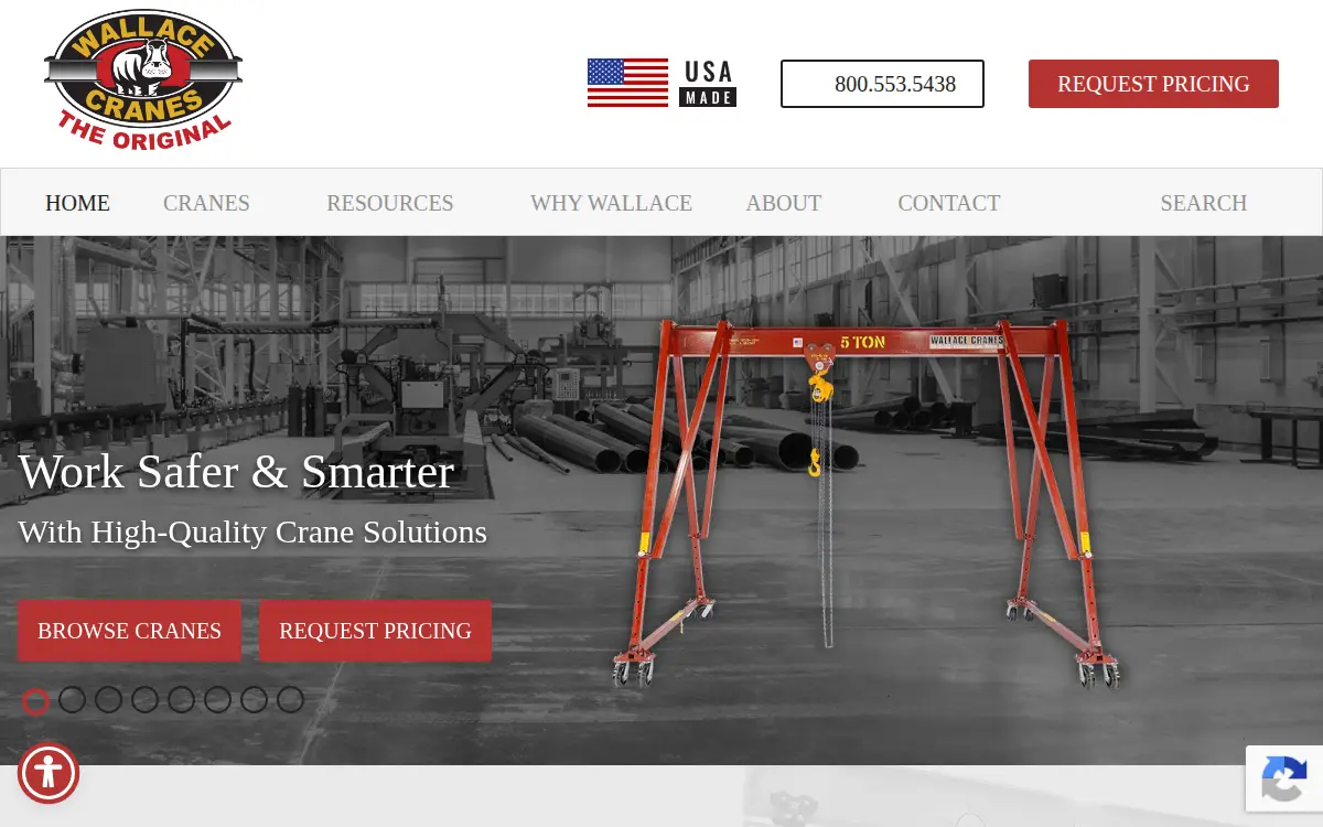 Homepage of Be Wallace Products CORP