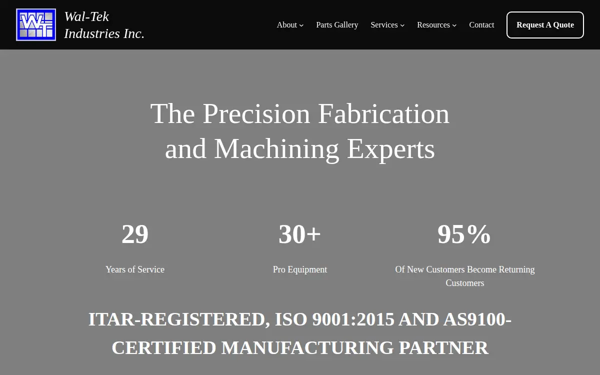 Homepage of Wal-tek Industries, INC