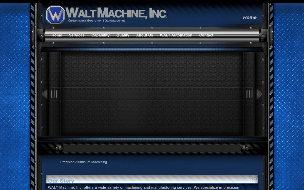 Homepage of Walt Machine INC