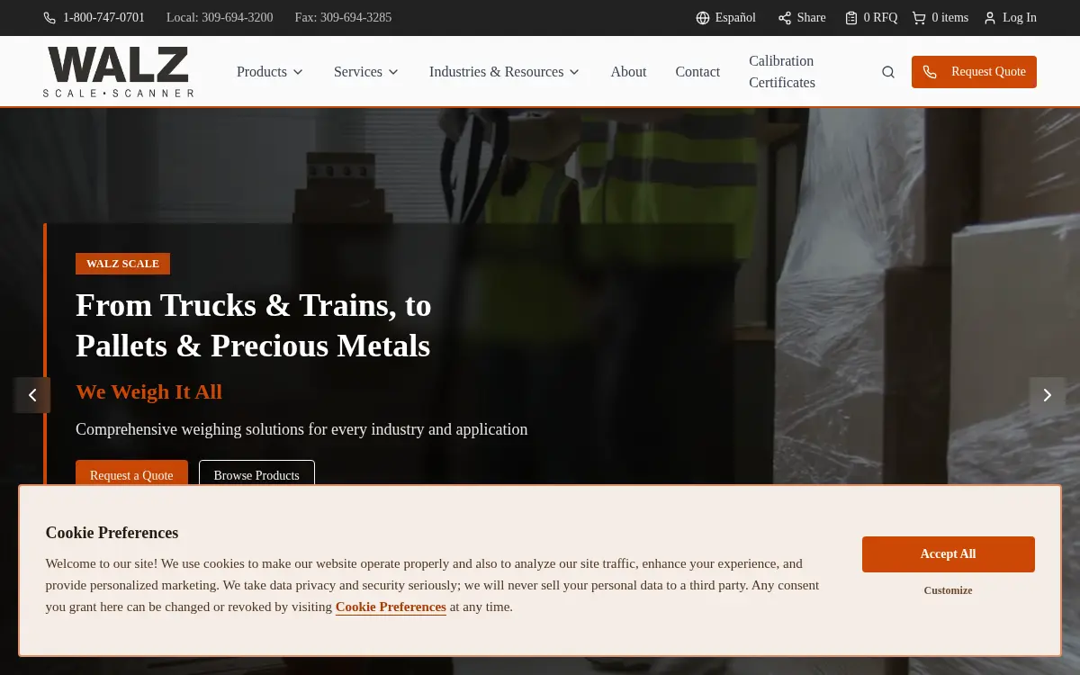Homepage of F.l. Walz, INC