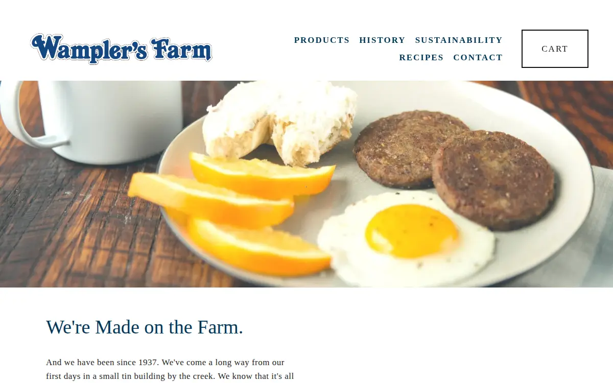 Homepage of Wampler's Farm Sausage Company, INC.